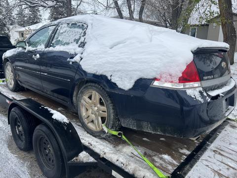 SMASH Cars | Junk Car Removal of a Snow-Covered 2006 Chevrolet Impala