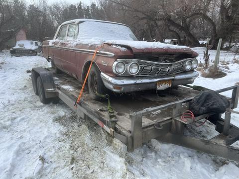 SMASH Cars | Vintage Studebaker Lark on Trailer for Scrap Metal Recycling