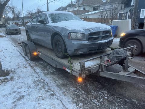 SMASH Cars | Junk Dodge Charger on Trailer for Scrap Metal Recycling