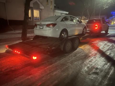 SMASH Cars | Junk Car Removal with a Chevrolet on a Trailer