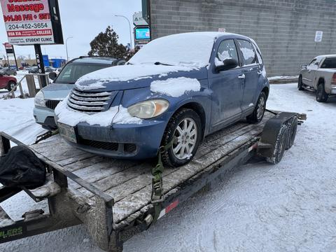SMASH Cars | Chrysler PT Cruiser on Trailer for Scrap Metal Recycling