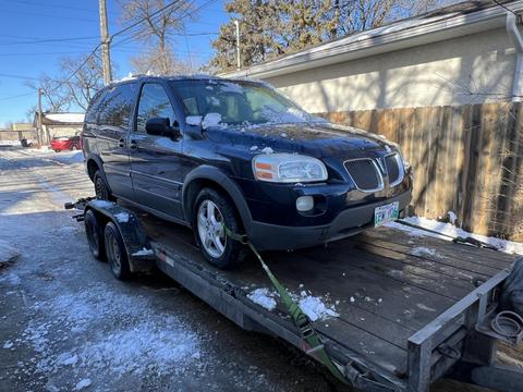 SMASH Cars | Pontiac Montana Junk Car on Trailer for Scrap Metal Recycling