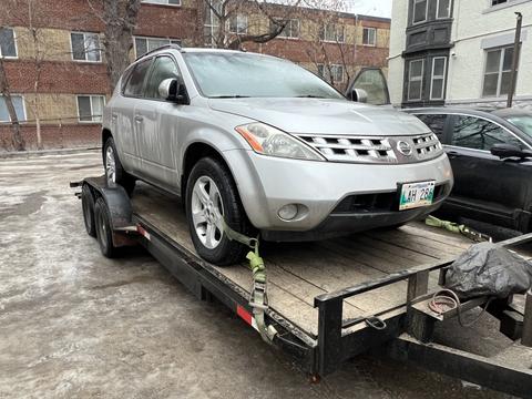 SMASH Cars | Nissan Murano on Trailer for Junk Car Removal