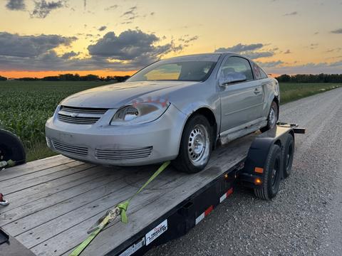 SMASH Cars | Scrap Chevy Cobalt on Trailer for Junk Car Removal