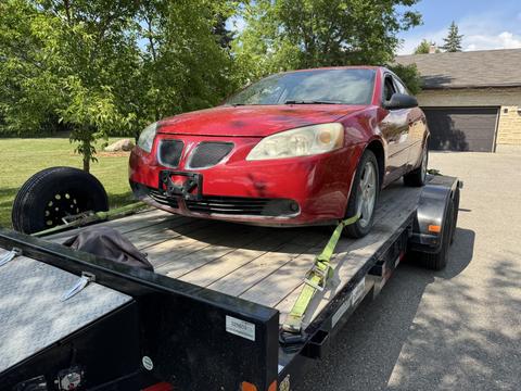 SMASH Cars | Red Pontiac G6 on Trailer for Cash for Cars