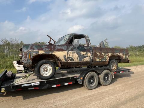 SMASH Cars | Classic Pickup Truck for Scrap Metal Recycling
