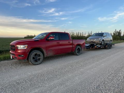 SMASH Cars | Red Pickup Truck Towing Junk Car for Scrap Metal Recycling